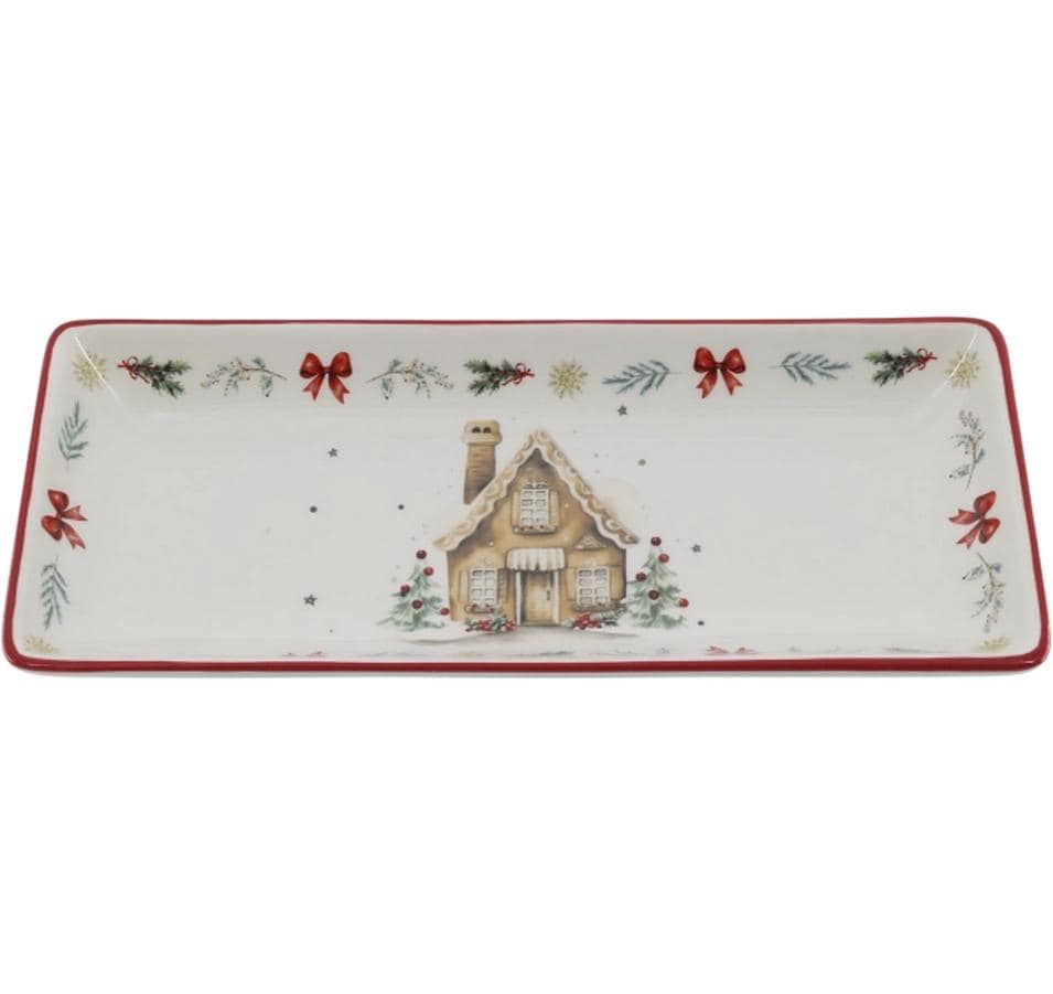 Chic Antique Weihnachtstablett 3.5x28x12 cm, cherry
