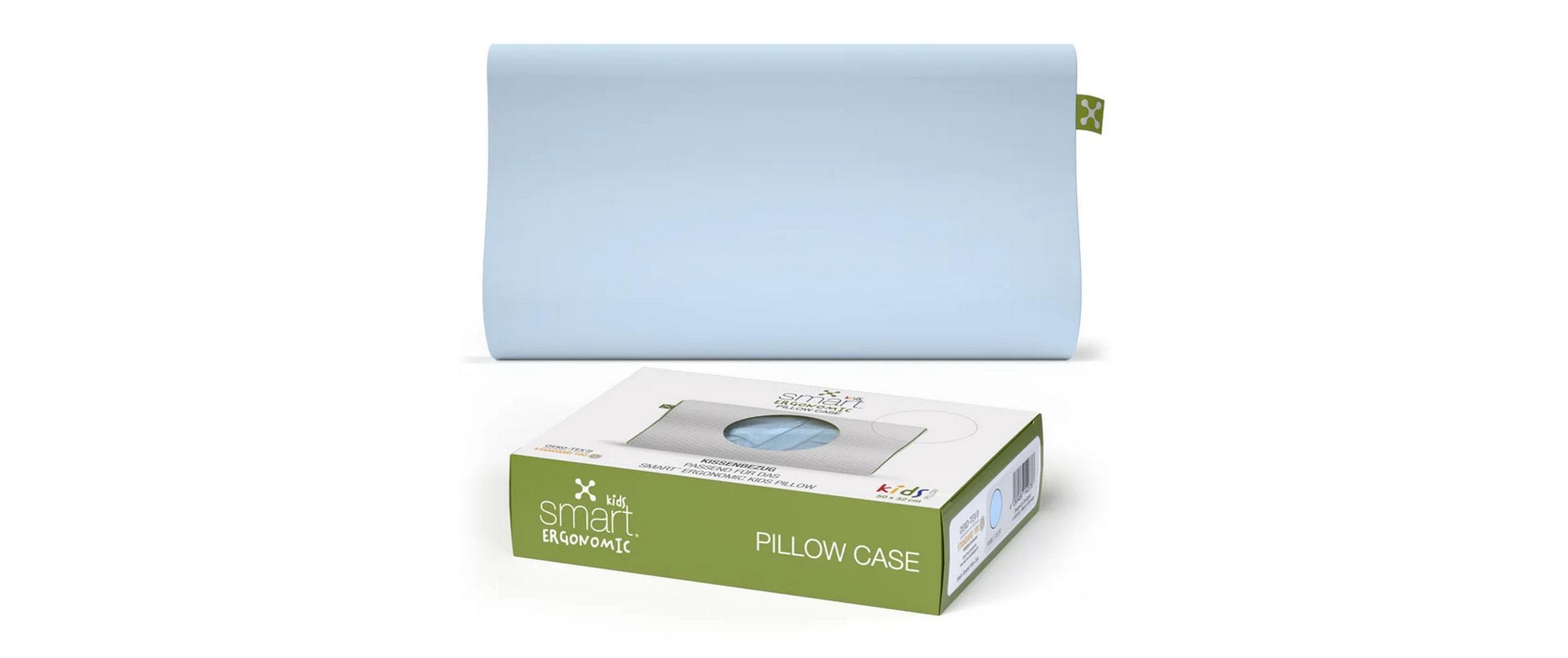 Smart Sleep smart Kids Ergon. Pillow Case Bezug, 100% Baumwolle, 40°C, blau