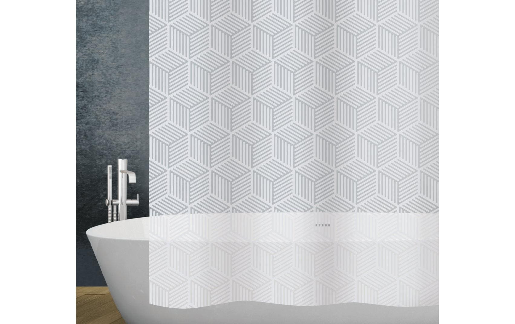 Diaqua Duschvorhang Cubic 180 X 200 cm, Silber