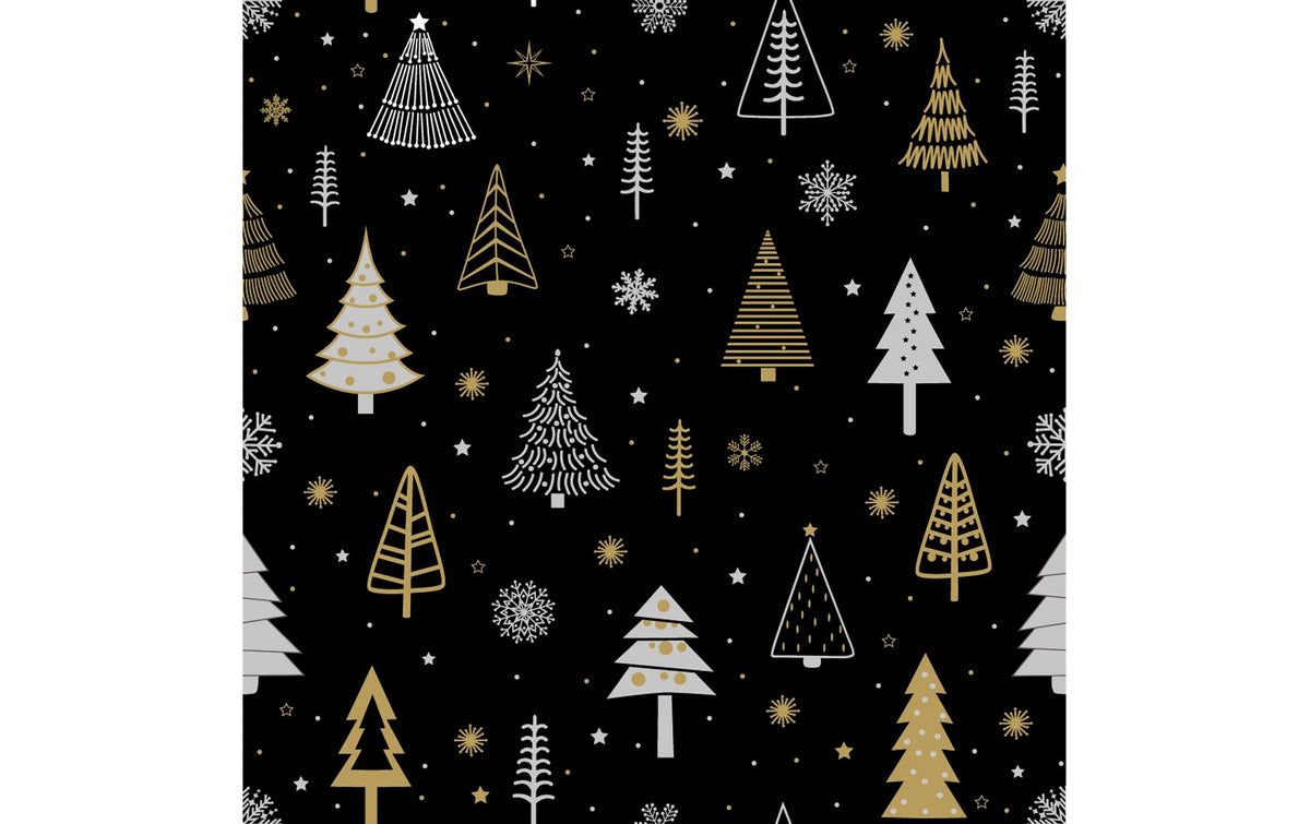 Paper+ Design Servietten Glittery Trees 33x33 cm, 20 Stück