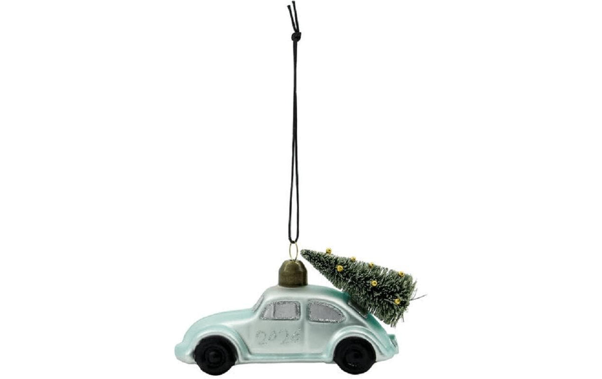 House Doctor Weihnachtskugel Auto Blau, 10.5x4.5x5 cm (LxBxH)