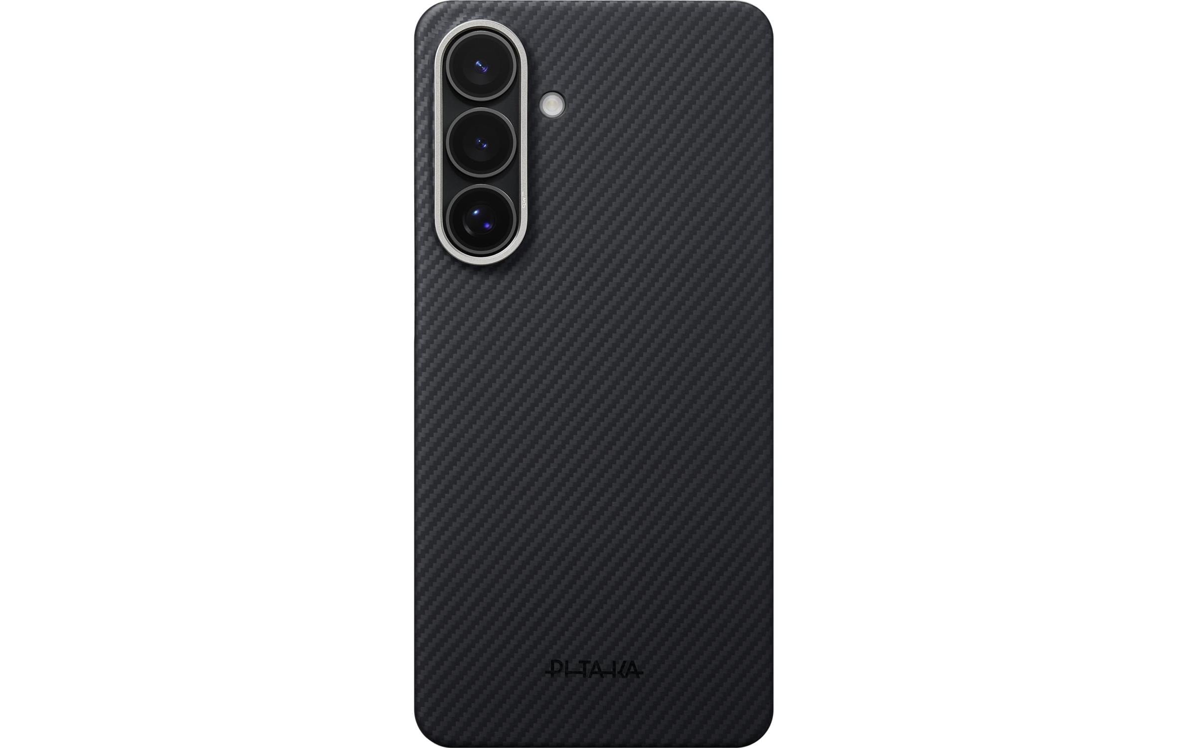 iPitaka Aramid Aaron Button Edge Case Galaxy S26 Plus, Magsafe, Black Grey