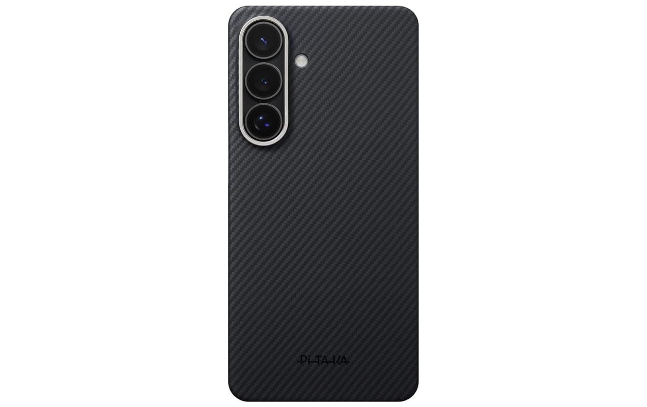 iPitaka Aramid Aaron Button Edge Case Galaxy S26, Magsafe, Black Grey