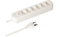 Steckdosenleiste Basic Line 6x Typ 13 ws Schalter 1.5m Green+Fair