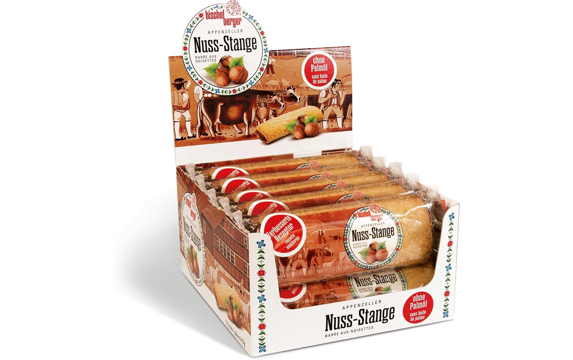 Bischofberger Nuss-Stange Box 12 x 65 g
