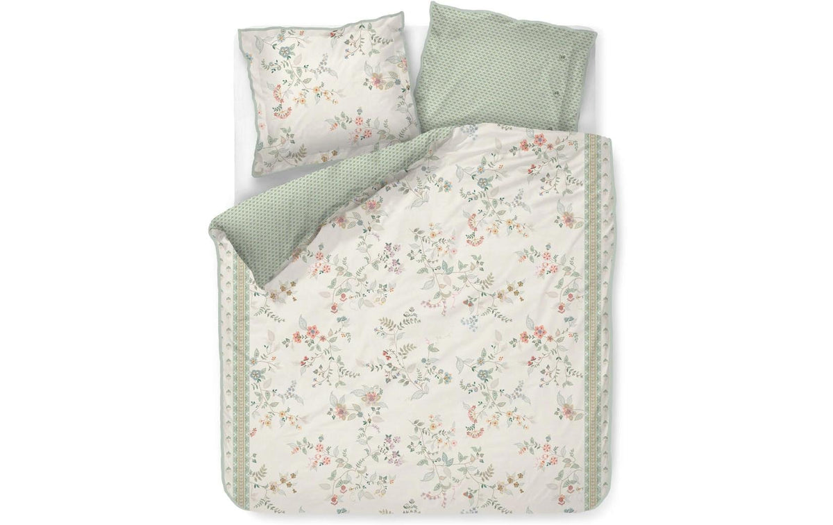Pip Studio Duvetbezug Kili Flower, weiss 160x210 cm, BW-Perkal