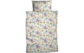 Nobilium Duvetbezug Erna, vanille/Blume 200x210 cm, BW-Satin