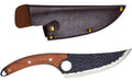 BBQ-Messer S mit Holzgriff inkl. Leder-Etui, 28cm