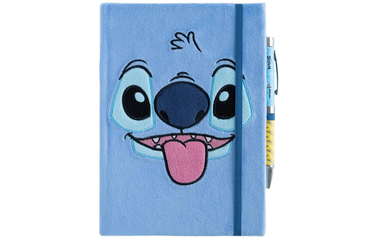 Stitch Premium Plüsch Notizbuch A5 mit Stift Tropical