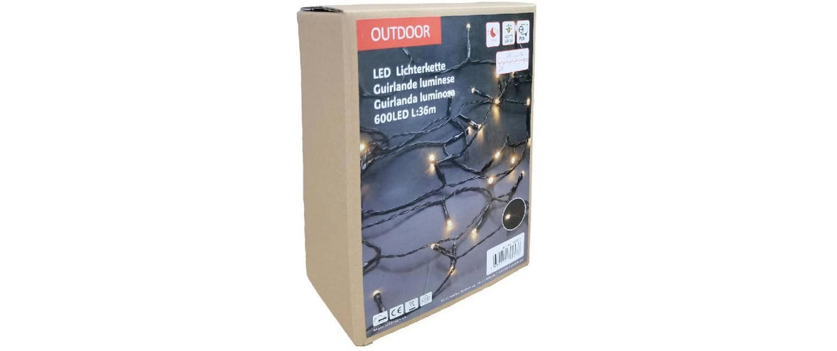 Dameco LED Lichterkette Outdoor, 600 LED L: 36m