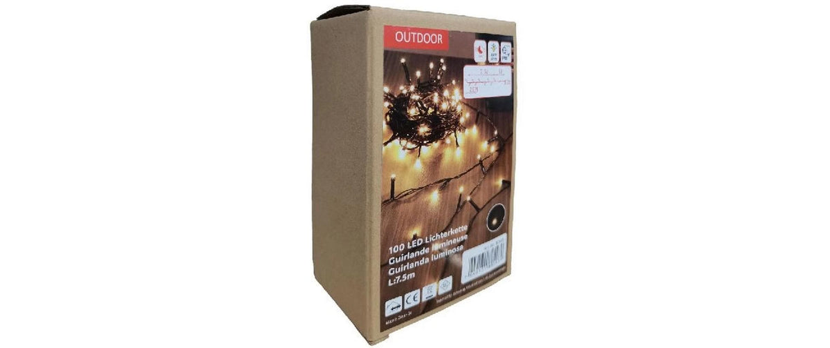 Dameco LED Lichterkette Outdoor, 100 LED, L: 7.5m