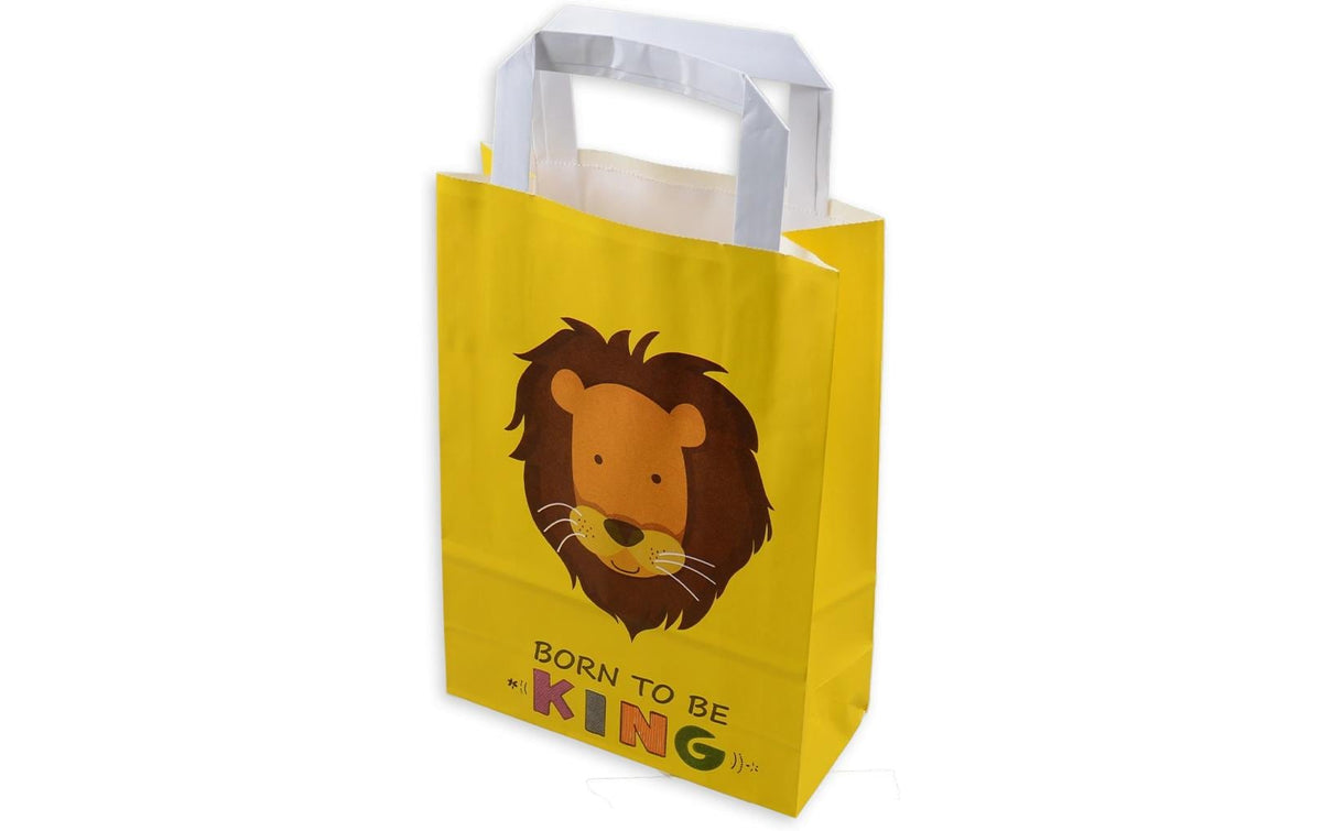 Elco Geschenktasche Tiger, 50 Stk 18 x 8 x 26 cm, Papier 90 g/m², gelb, FSC
