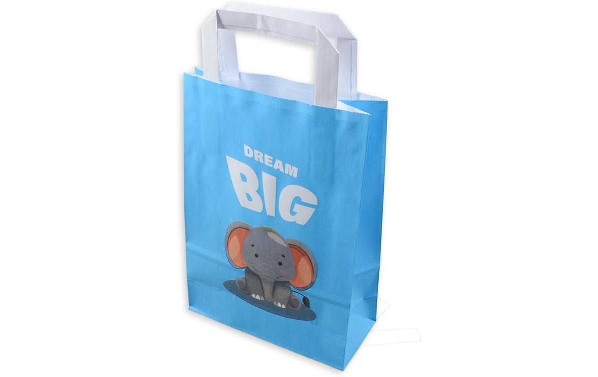 Elco Geschenktasche Elefant, 50 Stk 18 x 8 x 26 cm, Papier 90 g/m², gelb, FSC