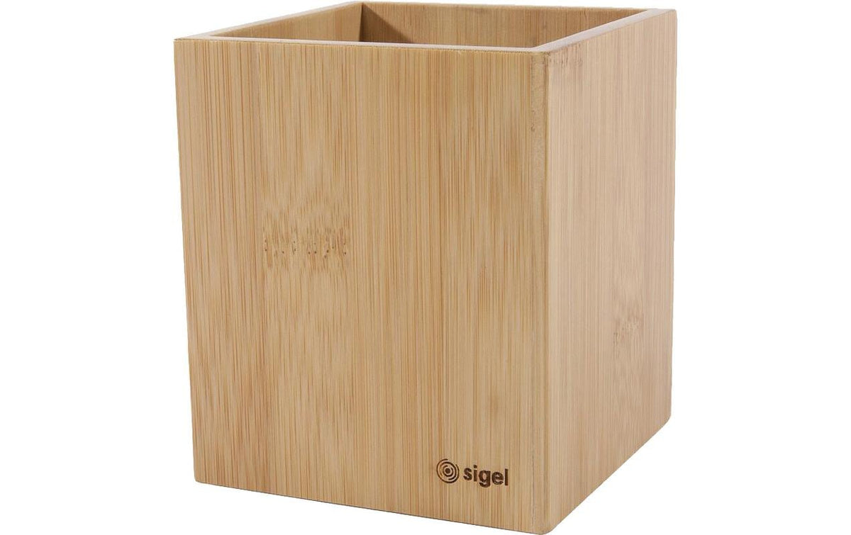 Sigel Stifteköcher Eyestyle, Bambus 92x92x106mm