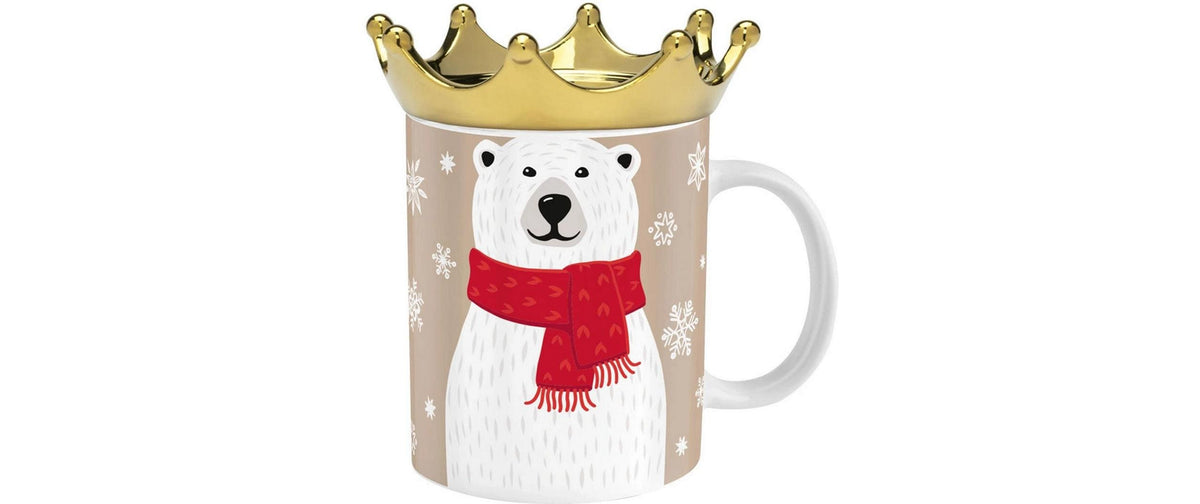 Sheepworld Tasse Krone Eisbär L:10,4cm,B: 12cm,H: 15,1cm