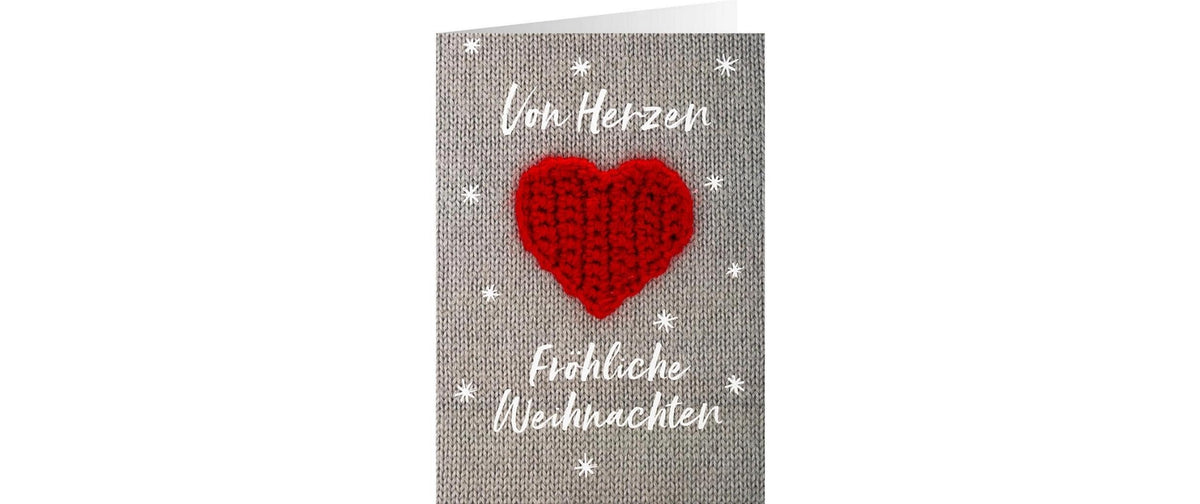 Sheepworld Weihnachtskarte Herz Grösse 12 x 17 cm, mit Couvert, 1 Stk
