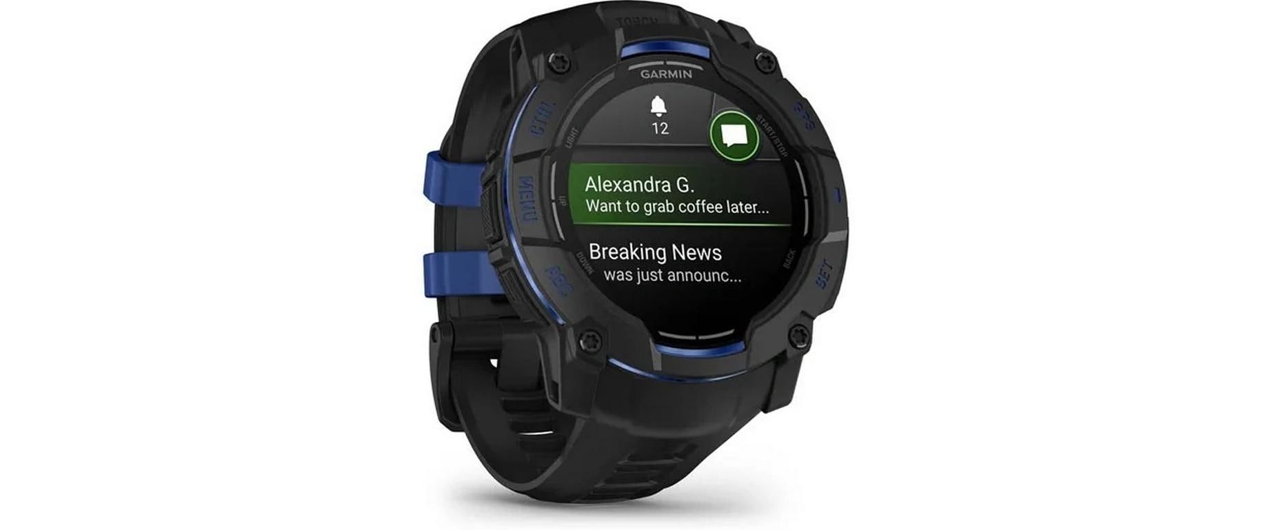 Garmin Instinct 3 black/bolt blue 50mm. AMOLED-Display