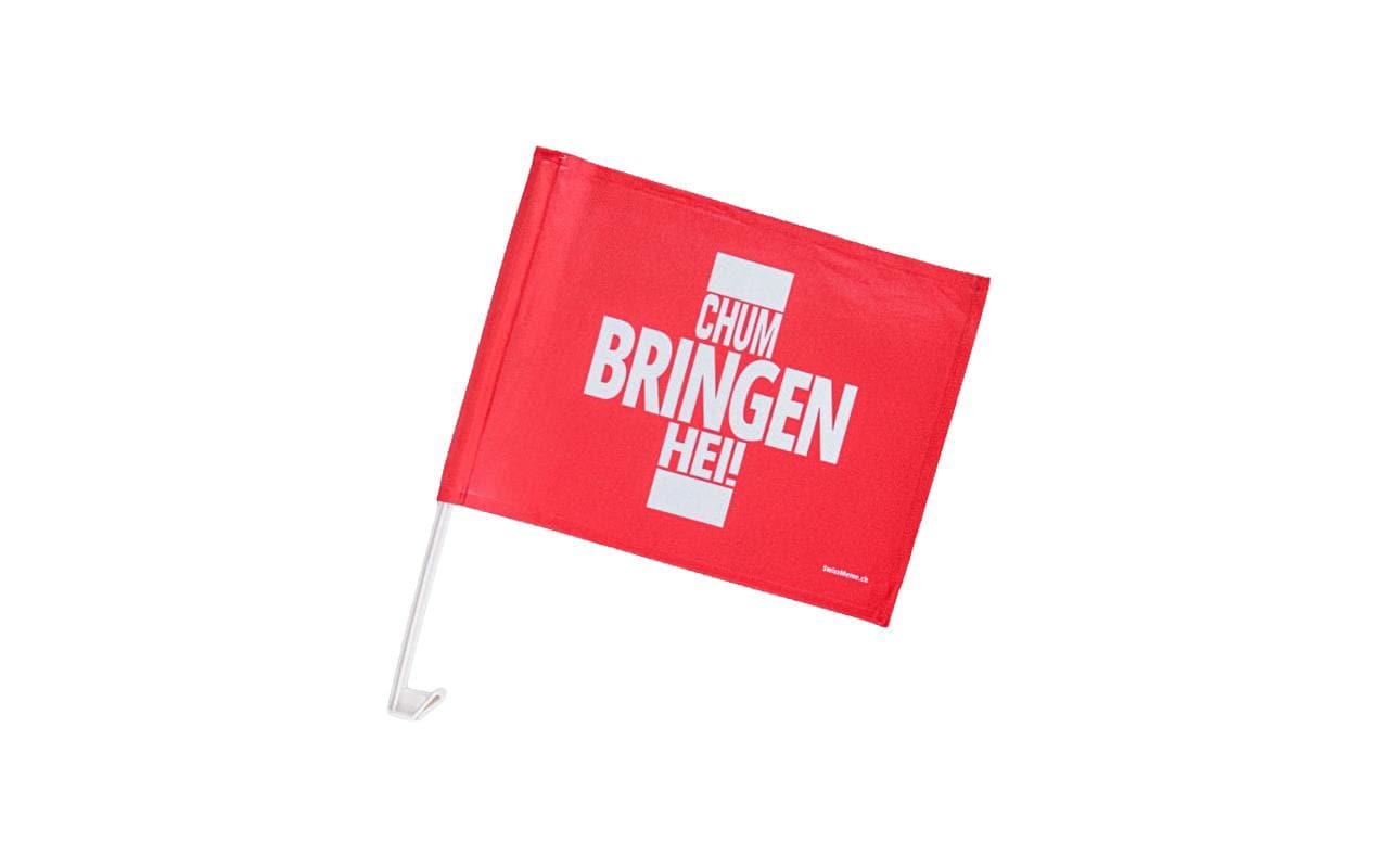 SwissMeme Autofahne Fussball Chum Bringen Hei!