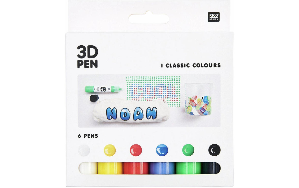 Rico 3D Pen 6x27ml, Klassik