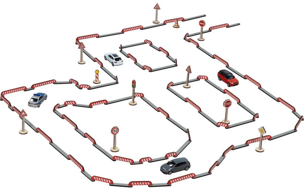 Spielset Strassenbau FlexiRoads Zäune, Schilder und Pilonen