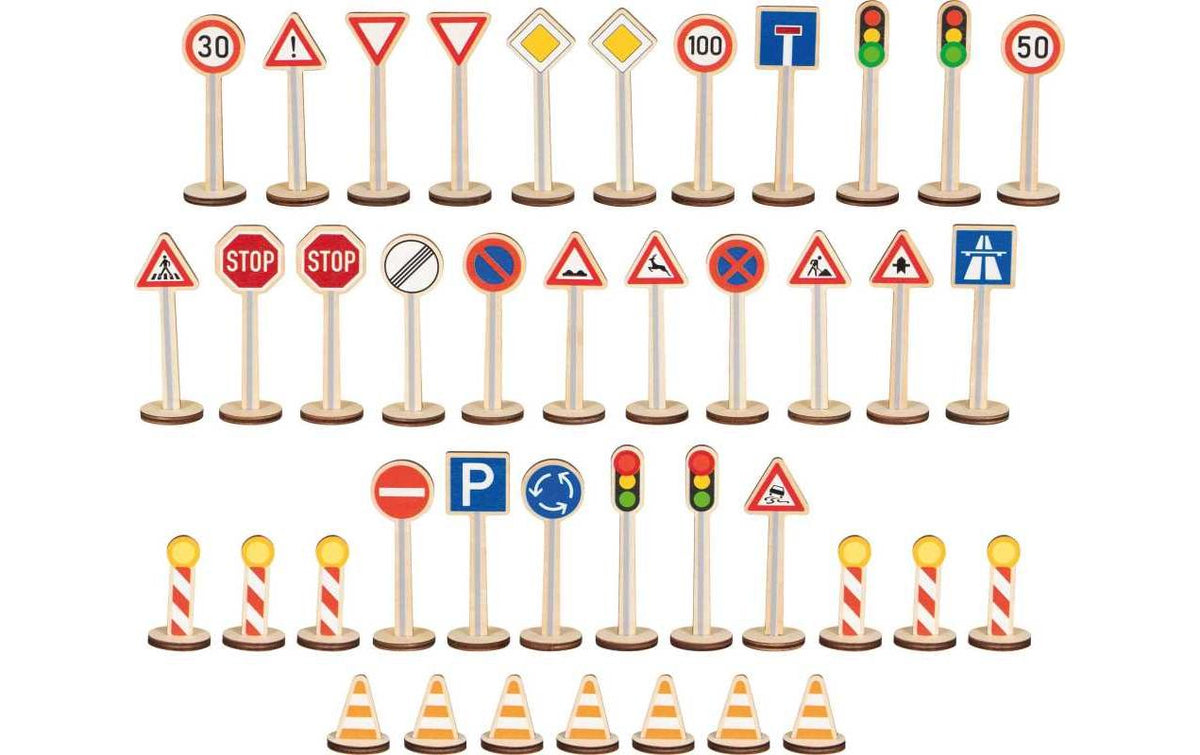 Mein grosses Verkehrszeichen-Set Zäune, Schilder und Pilonen