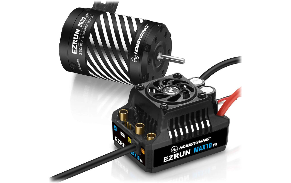 Hobbywing Ezrun MAX10 G2 80A Combo mit 3652SD-3300kV 3,175 Welle