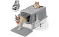Feandrea Katzentoilette Edelstahl XL 61 x 41 x 36.5 cm, grau