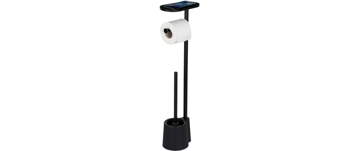 Wenko WC-Garnitur Albella Grösse: 21 x 12 x 69 cm, Schwarz