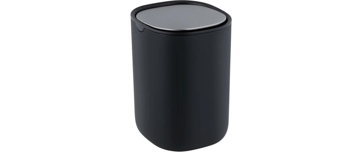 Wenko Schwingdeckeleimer Frini 1.5 Liter, Schwarz