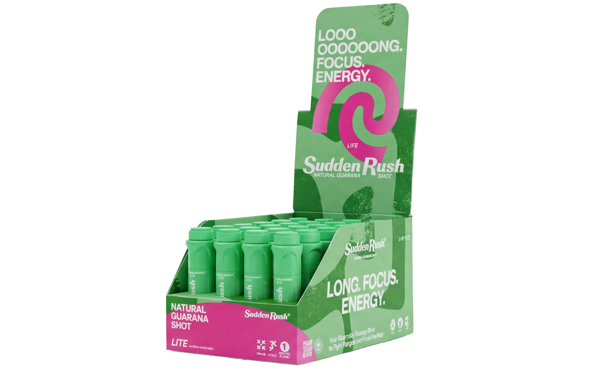 SuddenRush Guarana Natural Energy Shot Bio Display mit 24 Ampullen, Lite
