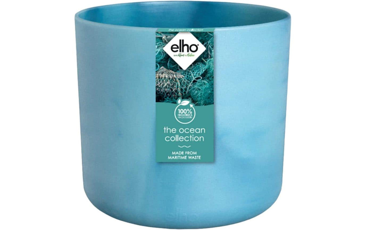 Elho Blumentopf the ocean coll. rund 18cm atlantikblau