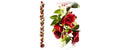 Dekomat Rosengirlande rot, mit 60 Rosen Länge 170 cm, D: 7cm