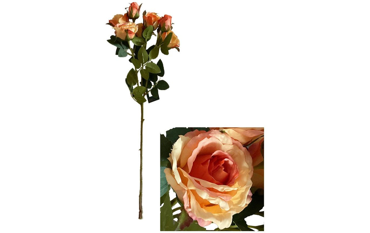 Chalet Blumenstängel Spray Rose 48x20cm lachs