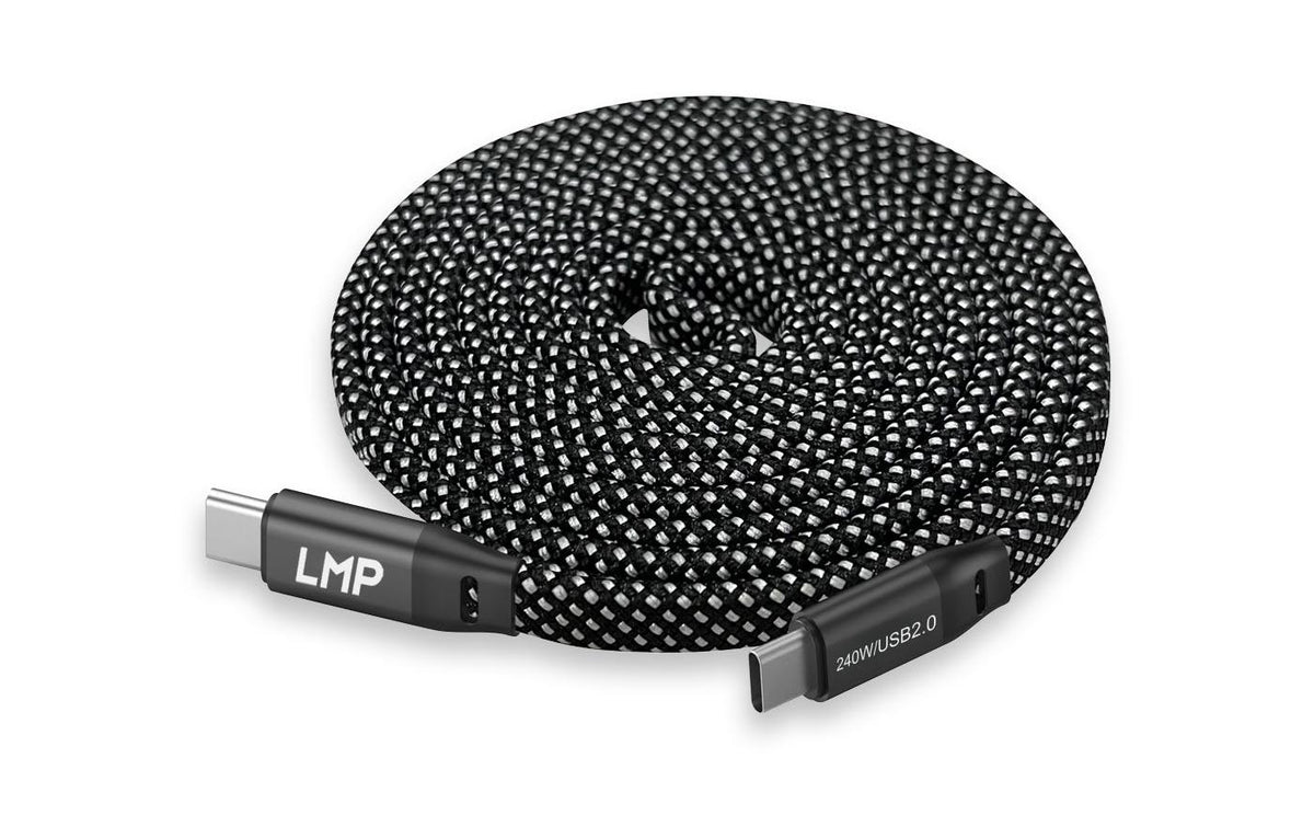 LMP USB2.0 TypC -TypC Kabel, 1m 240W, magnetisch self winding, black