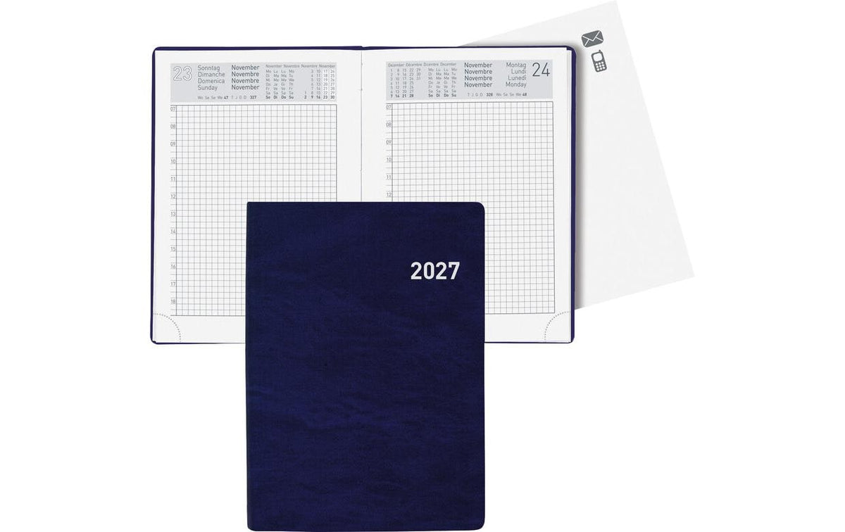 Biella Taschenagenda Technikus 2027 d-blau,  1T/1S, 10,1 x 14,2 cm