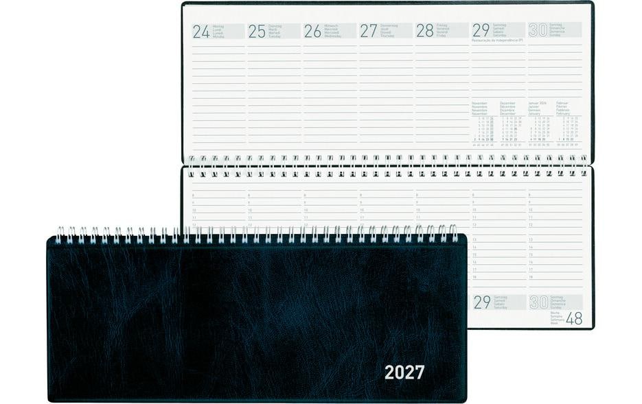 Biella Pultkalender Seplana PVC 2027 dblau 1W/2S, 29,8 x 11,7 cm