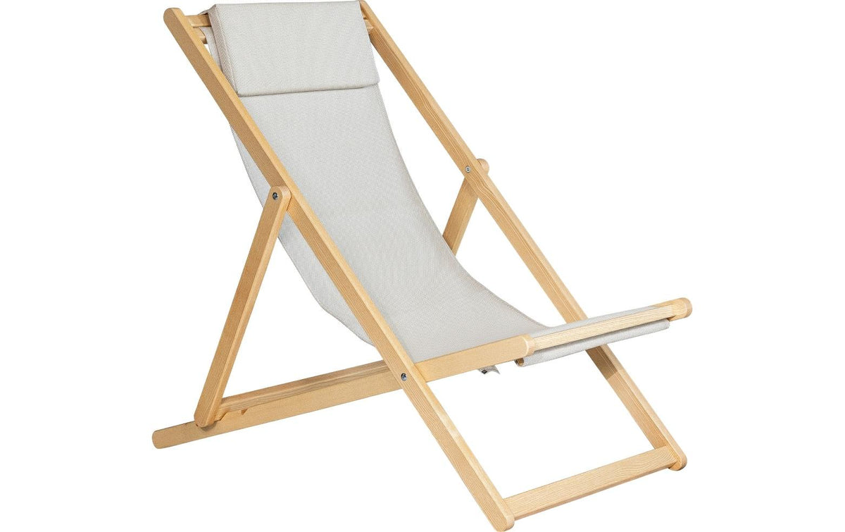 RELAX - OUTDOOR-LIEGESTUHL BUCHENHOLZ IN WALNUSS-FARBE