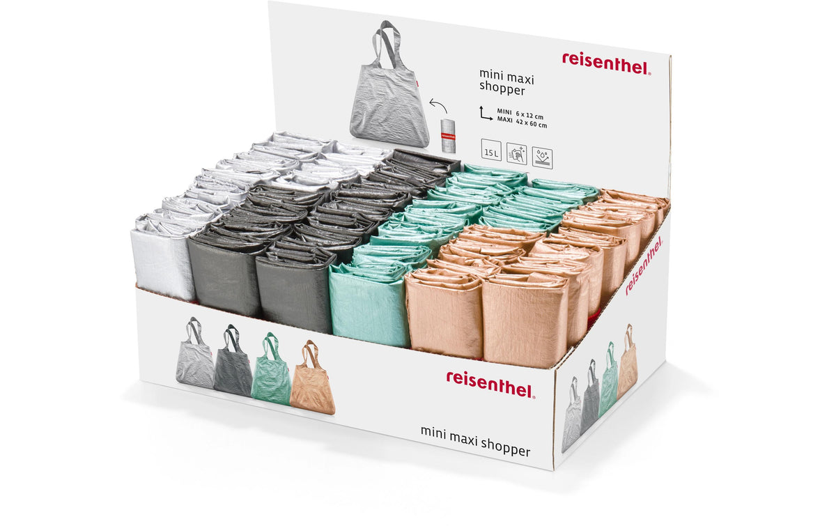 mini maxi shopper display box metallic