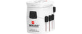 SKROSS World Adapter PRO+ USB AC30PD 2+3 polige Geräte, Muli-Länder Aufsatz