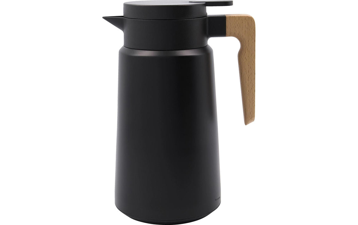 House Doctor Thermoskanne Cole, 1.8 Liter Schwarz,16x25.8x13.5cm(BxHxL),Edelstahl,PP