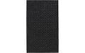 House Doctor Fussmatte Entry, Schwarz 75x45x0.8 cm (LxBxH), Rutschfest, PP, Gummi
