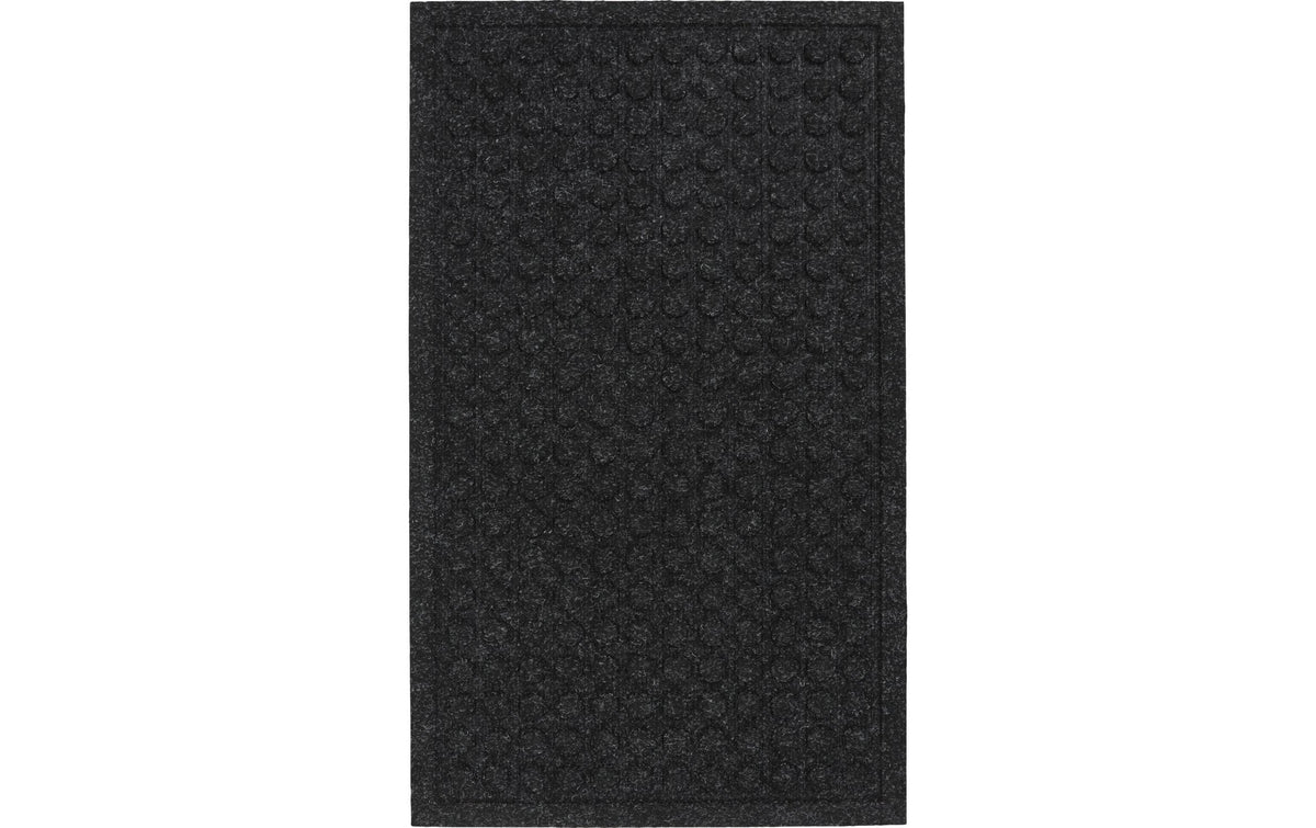 House Doctor Fussmatte Entry, Schwarz 75x45x0.8 cm (LxBxH), Rutschfest, PP, Gummi