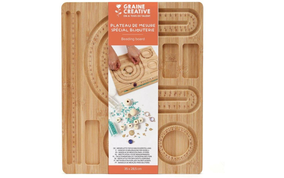 Graine Schmuck Messplatte Holz, 35 x 28.5 cm