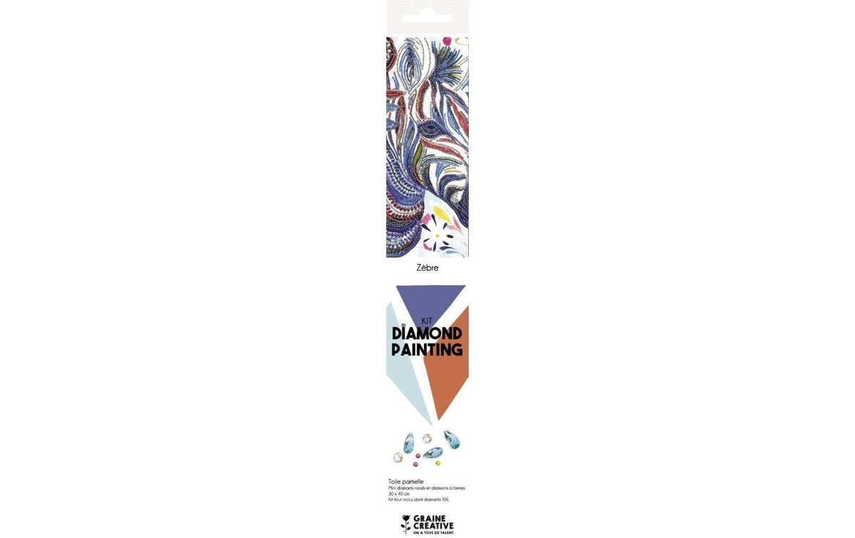 Graine Bastelset  Diamond Painting Zebra