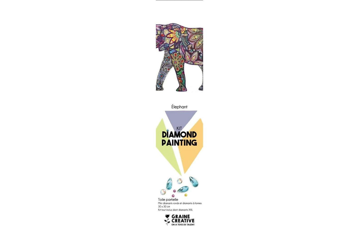 Graine Bastelset  Diamond Painting Elefant