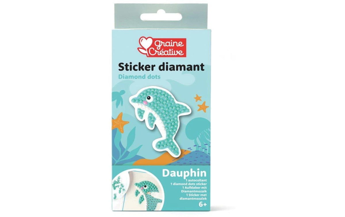 Graine Bastelset  Diamond Painting Stickers, Delfin