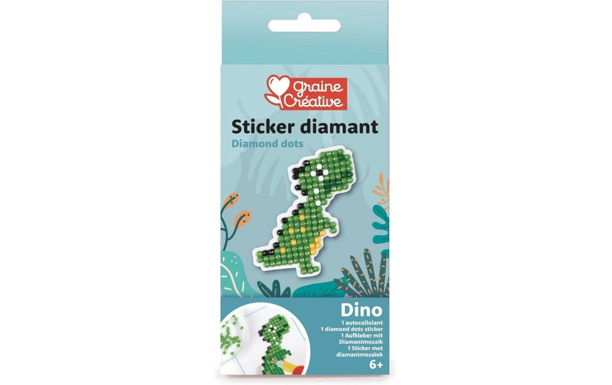 Graine Bastelset  Diamond Painting Stickers, Dinosaurier
