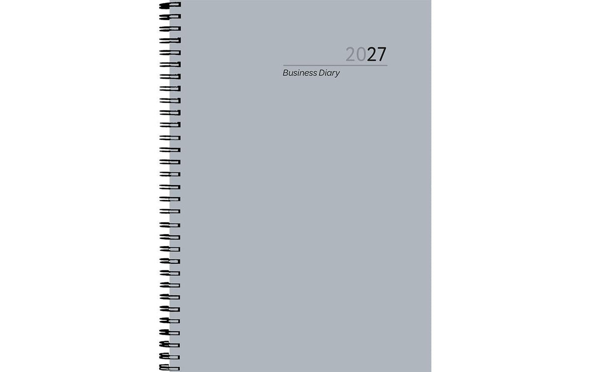 SIMPLEX Wochenagenda 2027, silber-grau 169 x 240 mm,1W/2S