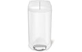 Simplehuman Abfalleimer, 10L Edelstahl, Weiss