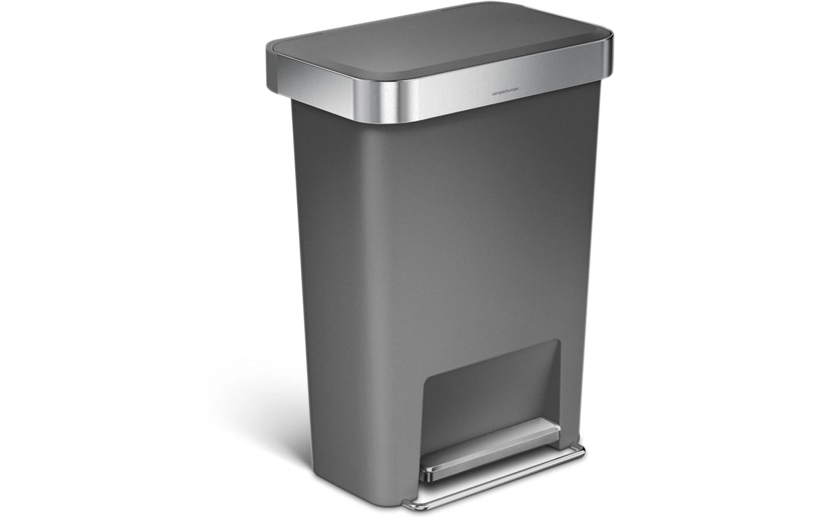 Simplehuman Treteimer, 45L Kunststoff, Grau